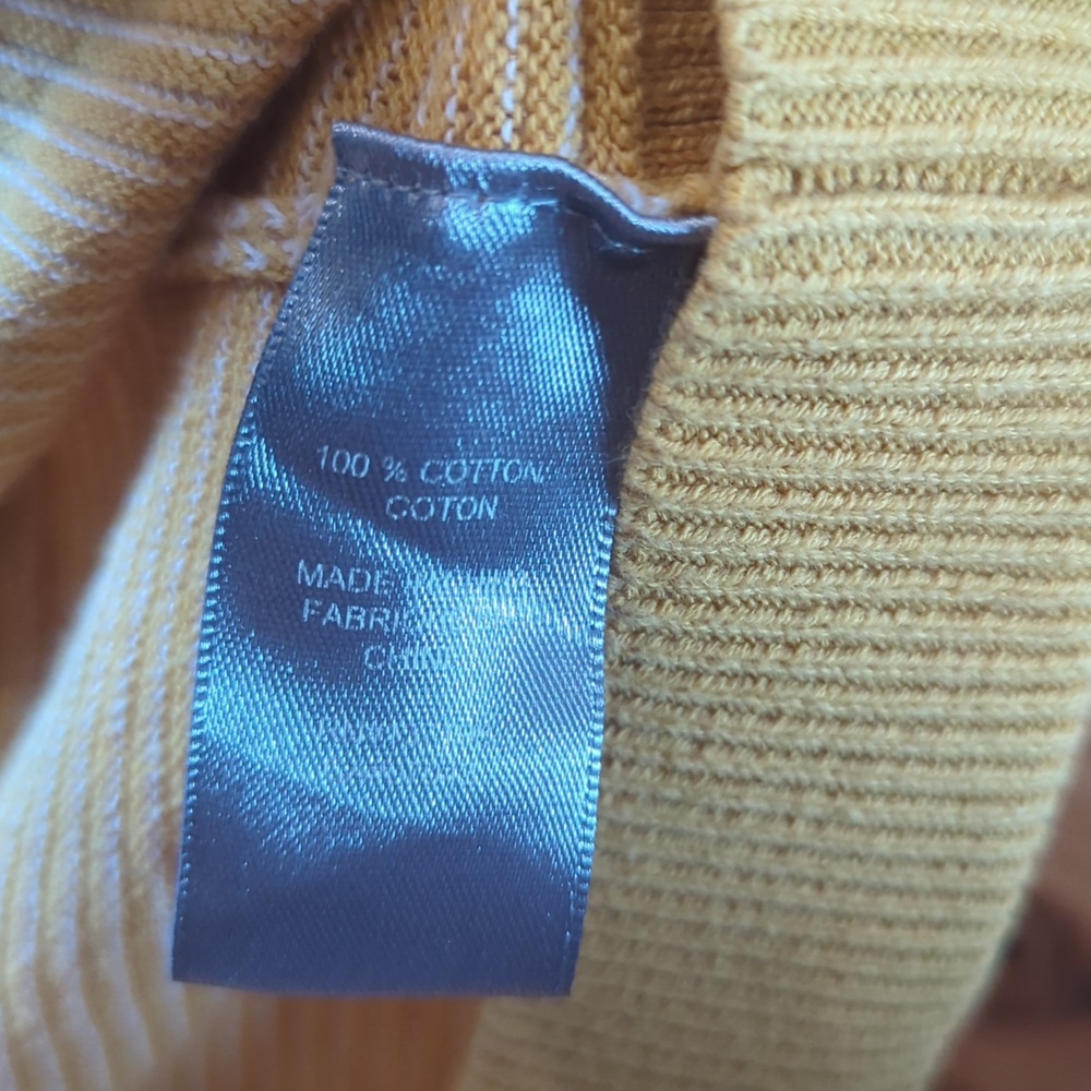 Marled Reunited. Open-Front Ribbed Cardigan In Yellow. Size XS. - Picture 6 of 9